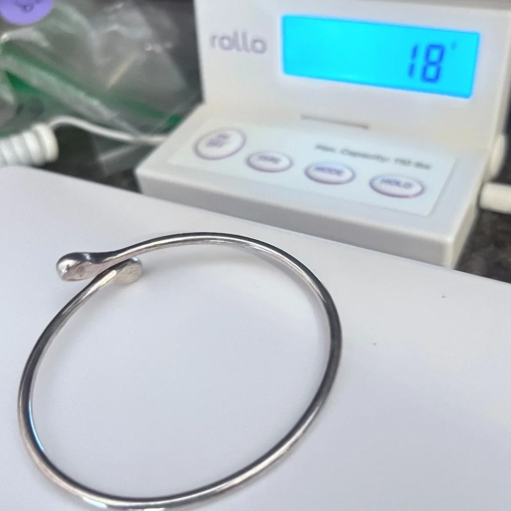 Artisan Sterling Silver Bypass Bangle 7